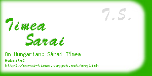 timea sarai business card
